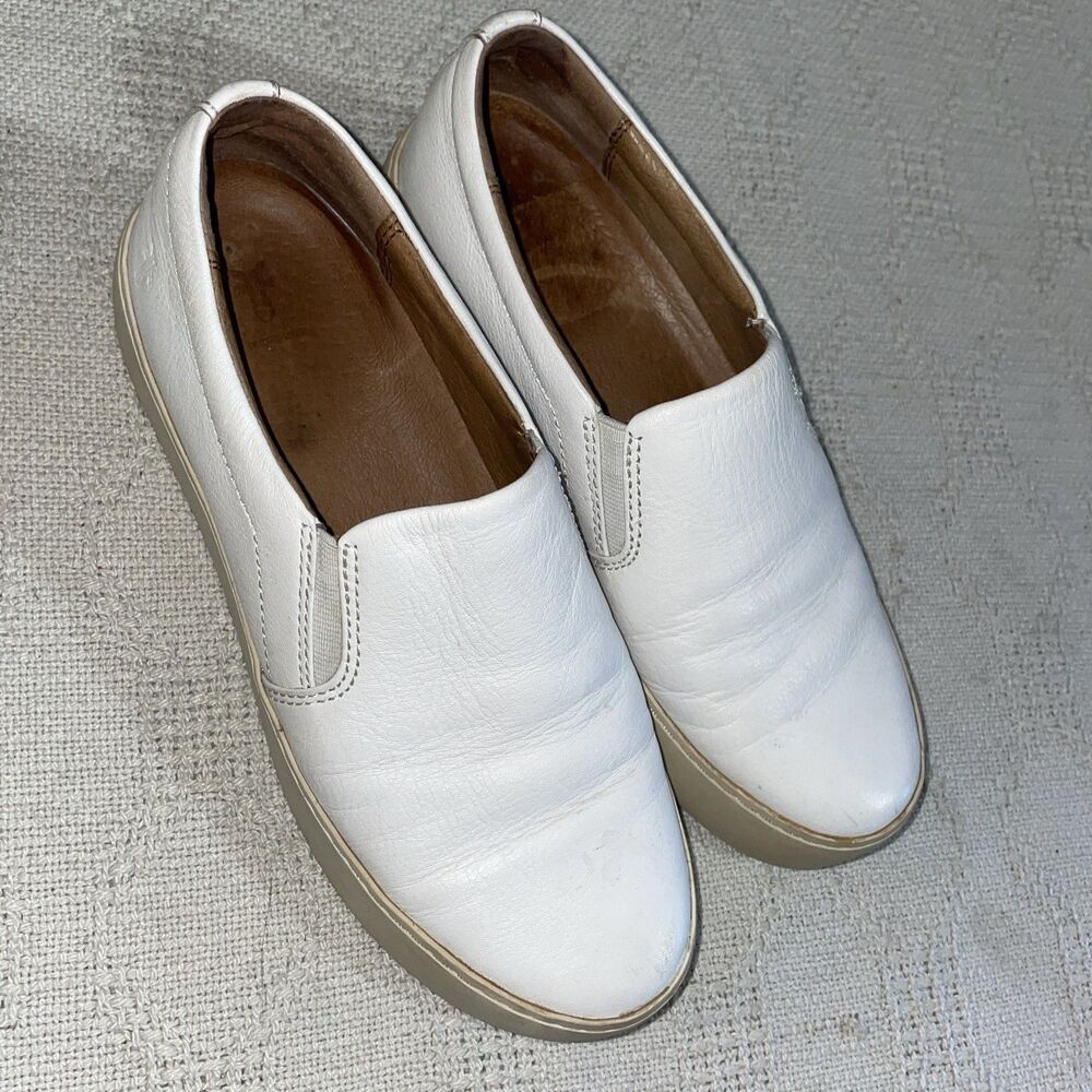 Frye Women’s Casual Shoes Size 6 M Off White Leather Going Out Party Fun